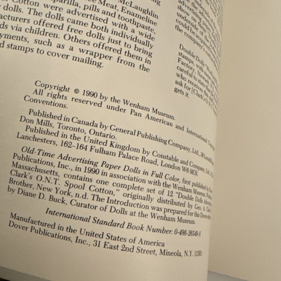 Old-Time Advertising Paper Dolls in Full Color by Wenham Museum Book PD3 - Picture 3 of 4